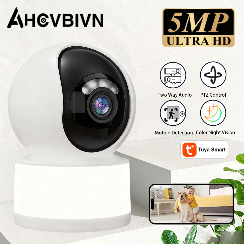 Home Security Flood Lights - Tuya Smart 5MP 2K HD Mini
