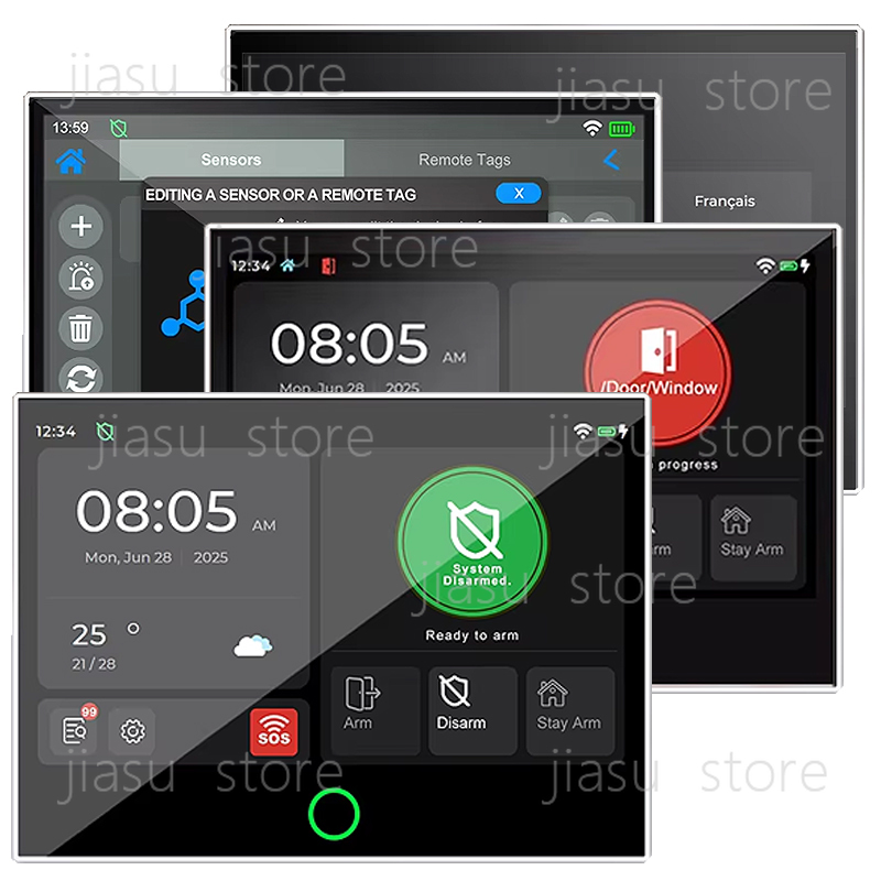 Home Security Using Gsm - 7 Inch Wired Smart Security Alarm
