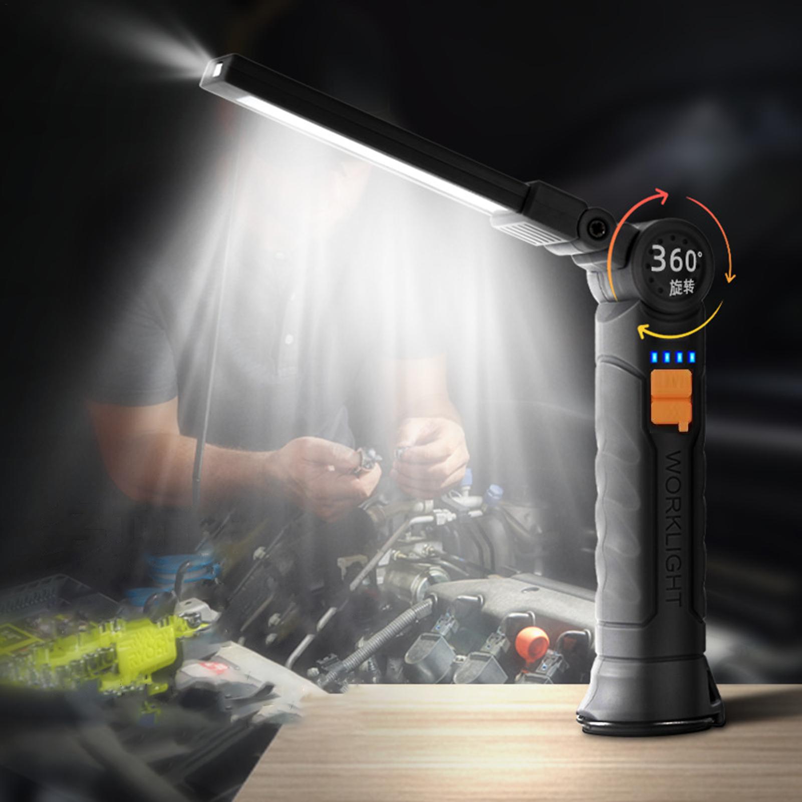 Home Security Flood Lights - Rechargeable LED Flashlight Work Light with