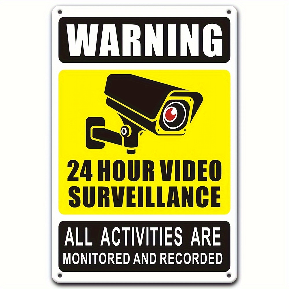 Home Security Group - 24/7 Video Surveillance Warning Sign -