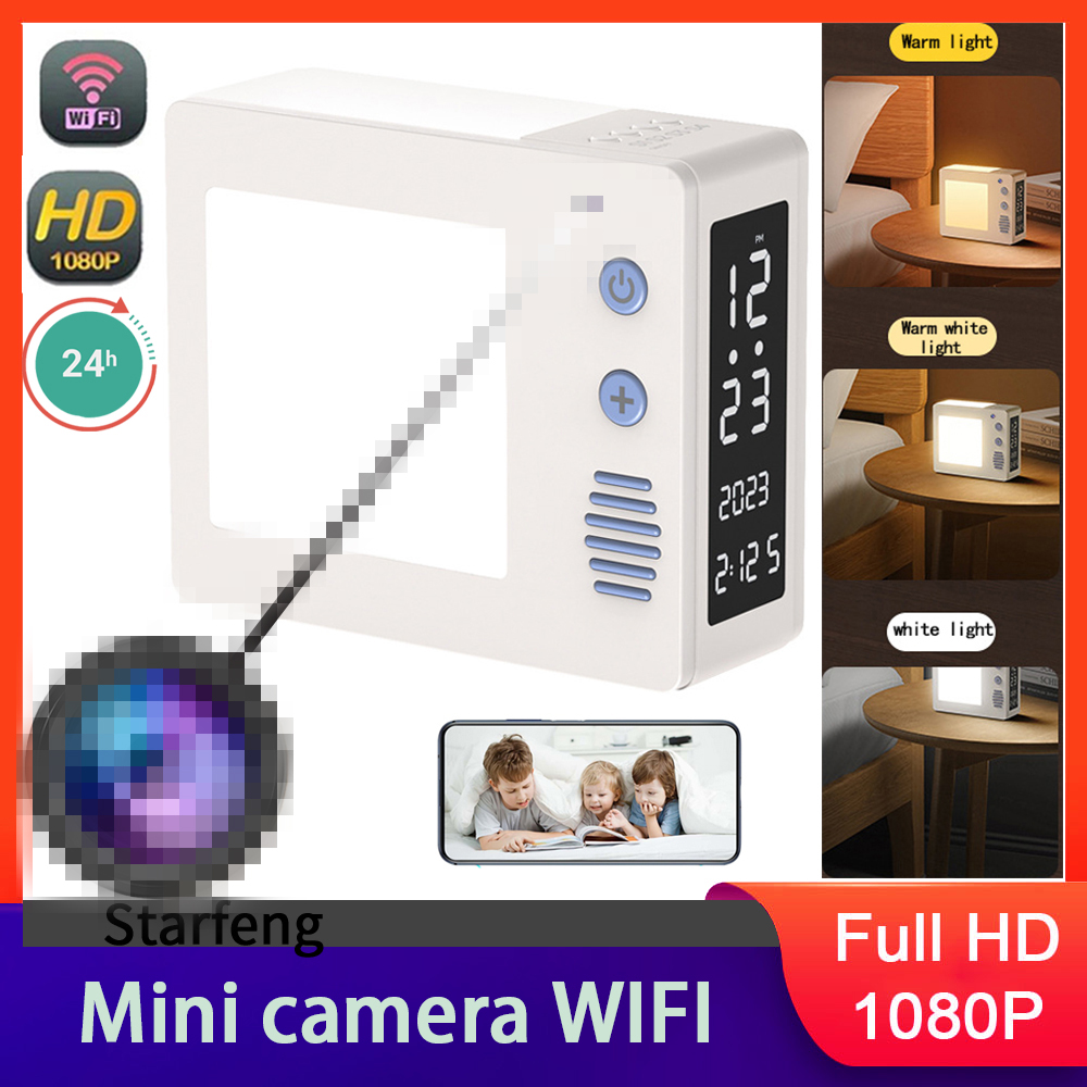 Hidden Camera Clock - 1080P HD4K WiFi Mini Camera LED