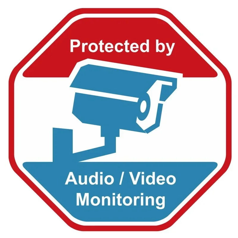 Home Security With Camera - Personality Surveillance Camera Warning Card Paper