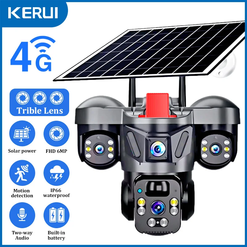 Home Security Front Door - KERUI V380 Pro Outdoor PTZ 6MP