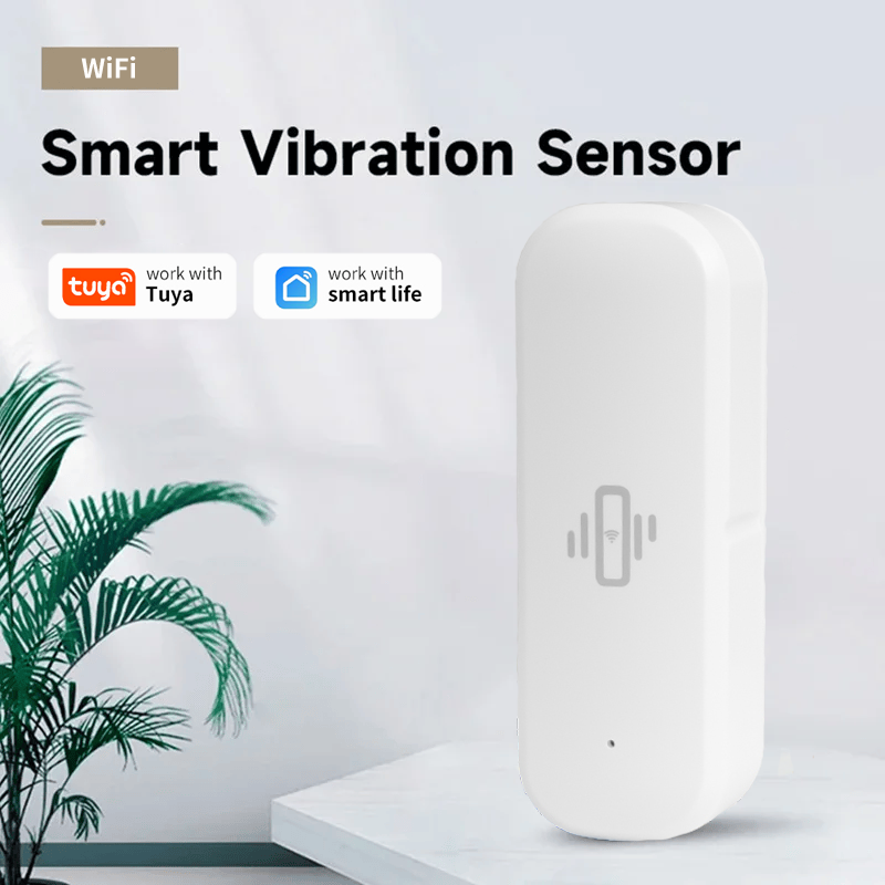 Home Security Systems - Tuya Smart Devices WiFi Vibration Sensor