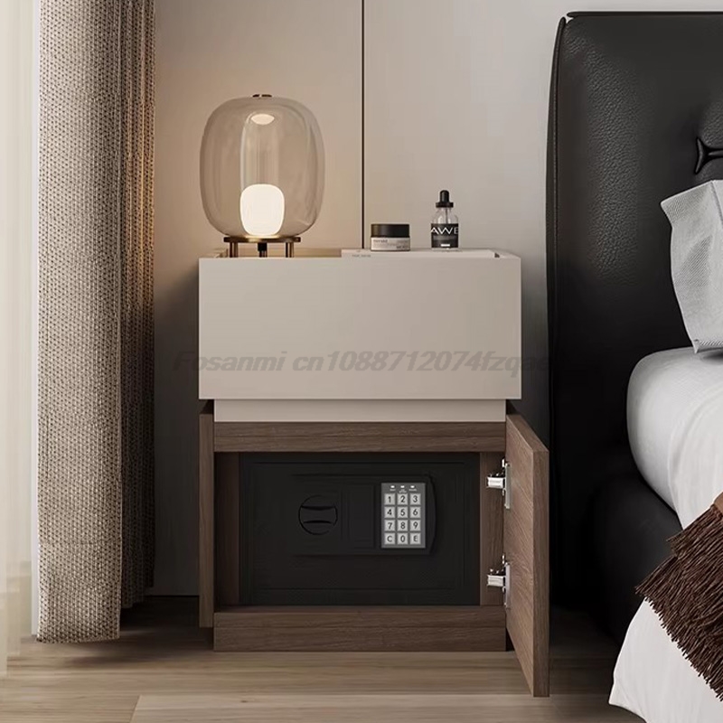 Home Security Units - Italian Minimalist Nightstand With Safe Box