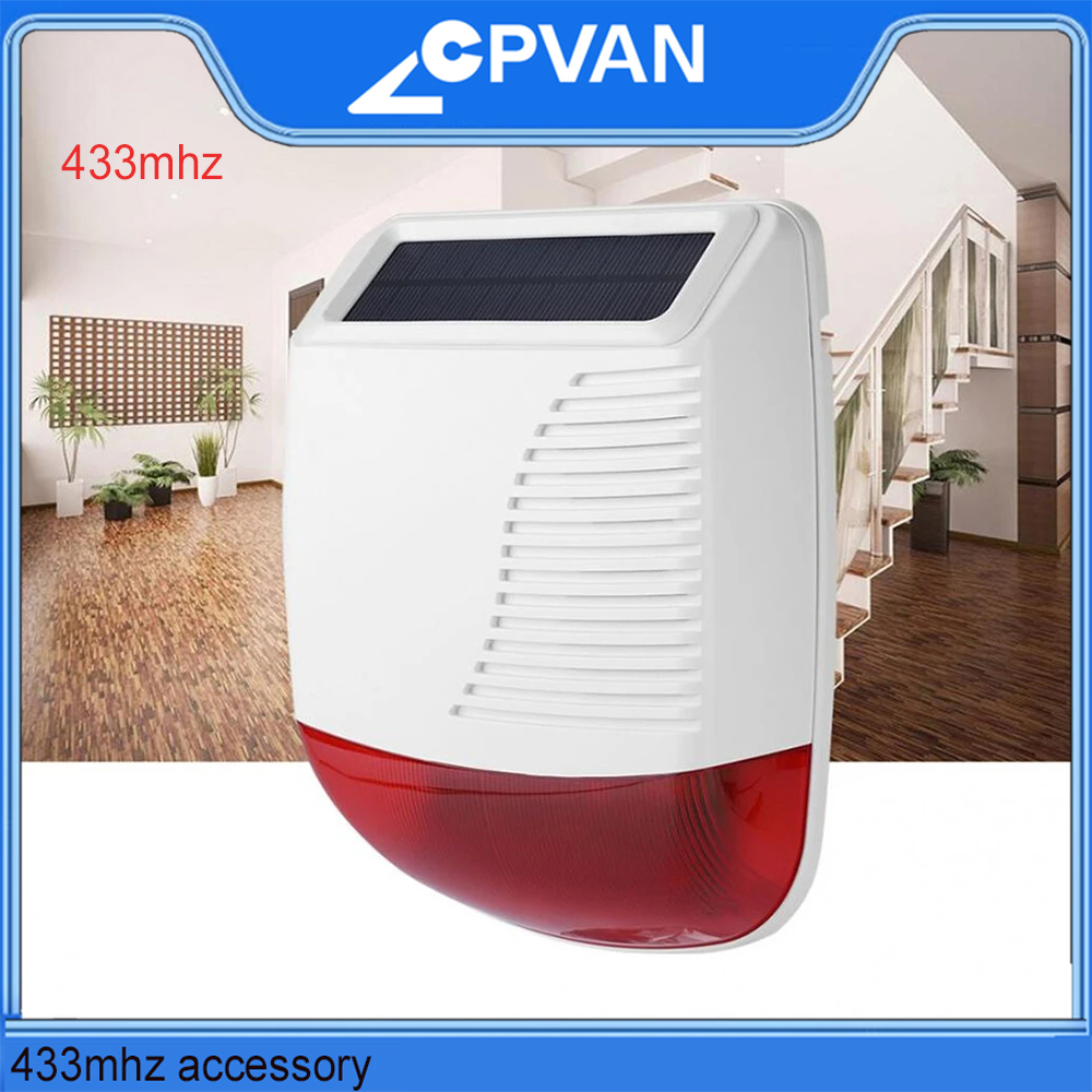 Home Security Equipment - CPVAN Outdoor Wireless Siren 110dB Sound