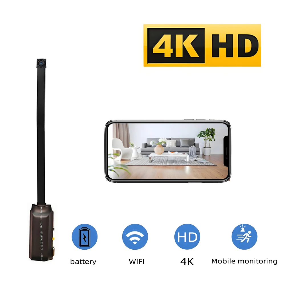 Hidden Camera Clock - Upgraded Version, 4K HD Mini WiFi