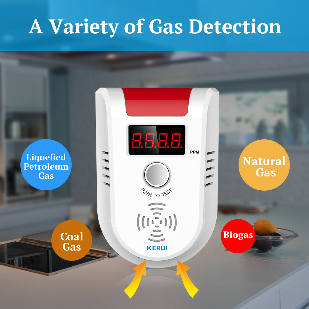 KERUI GD13 LPG GAS Detector Al - Home Security Equipment ulasan dan harga