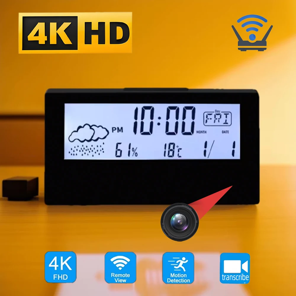 Brand New 4KHD Mini Clock Came - Hidden Camera Clock ulasan dan harga