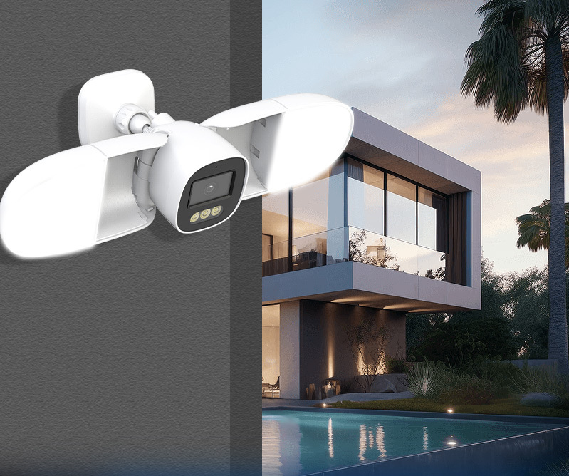 Full Color 4MP iCsee APP Flood - Home Security Flood Lights ulasan dan harga
