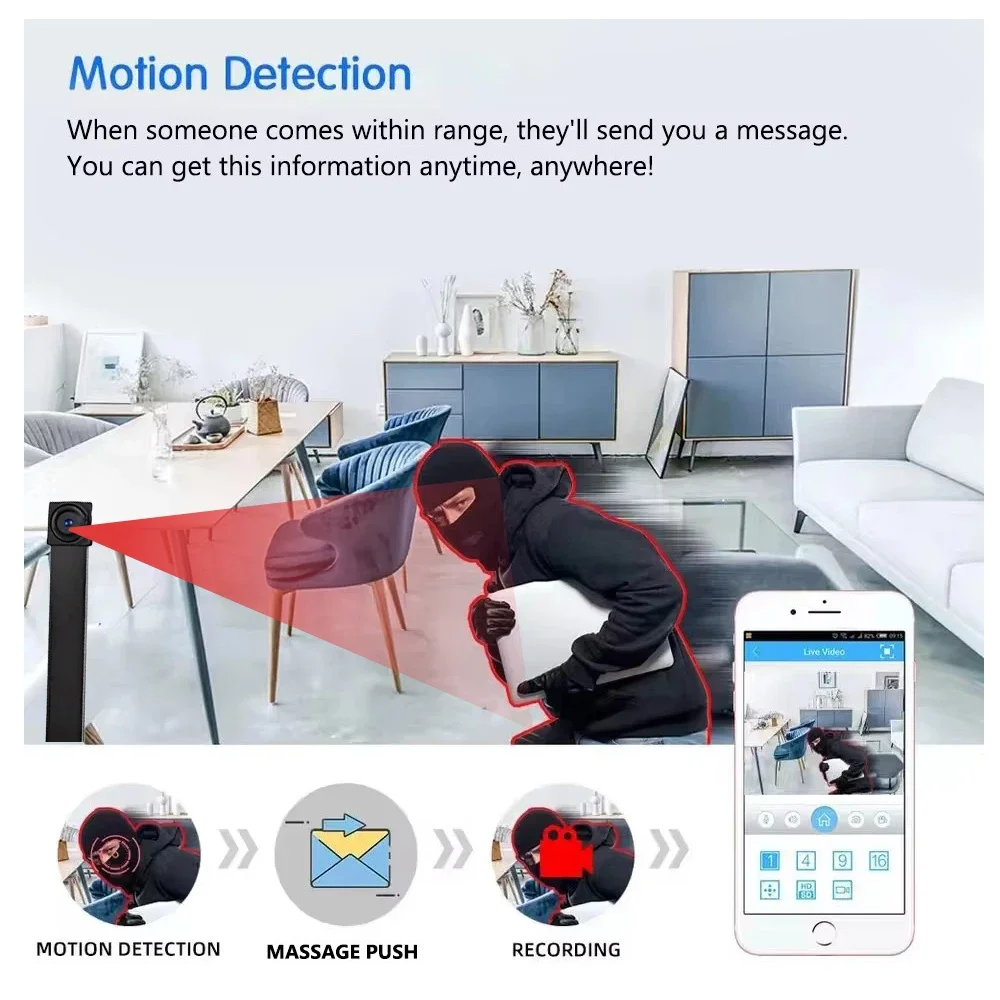 4K HD New Mini WiFi Camera, Su - Hidden Camera Clock ulasan dan harga