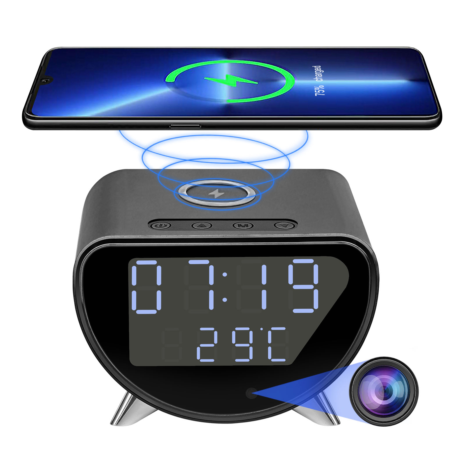 WiFi Clock Camera with Wireles - Hidden Camera Clock ulasan dan harga