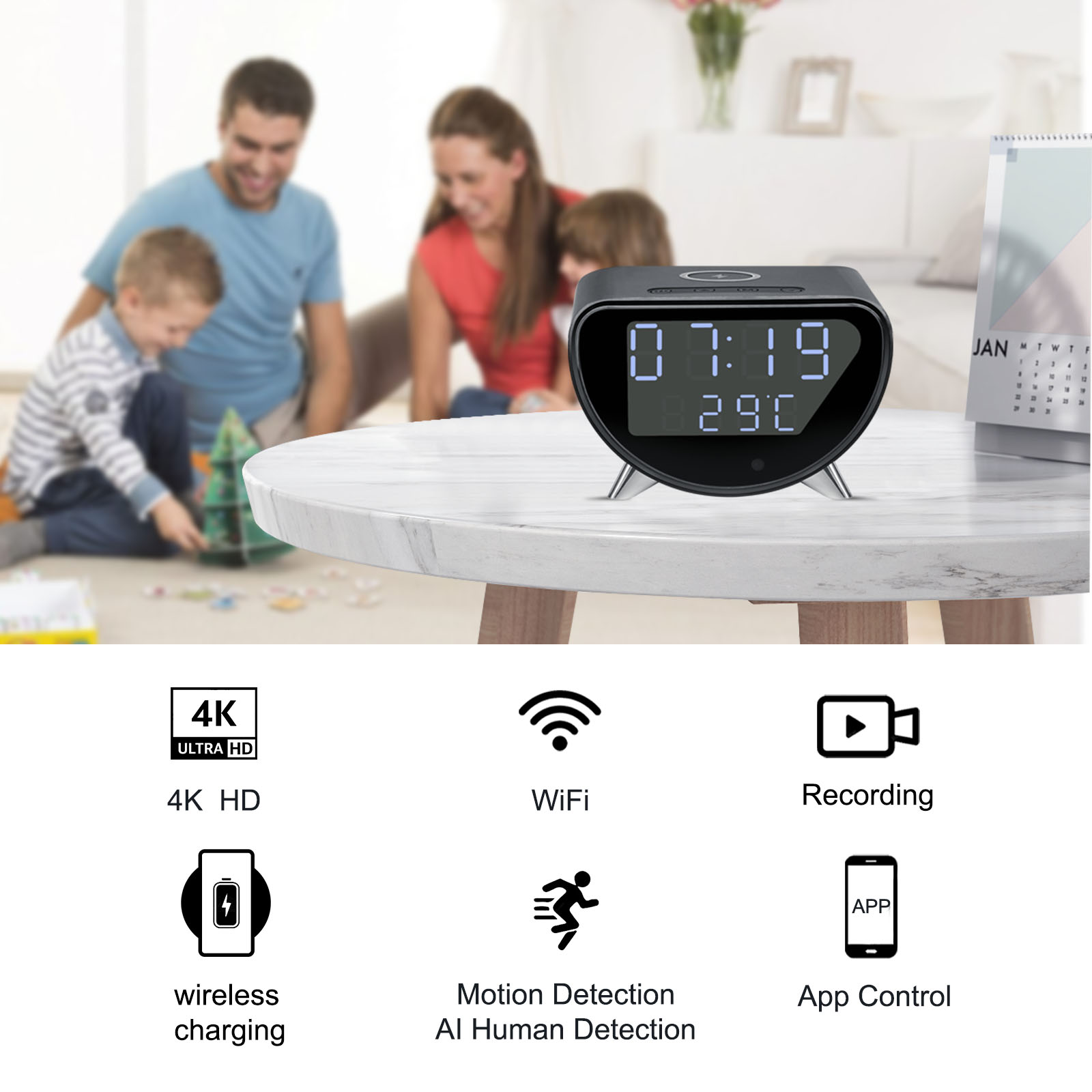 WiFi Clock Camera with Wireles - Hidden Camera Clock ulasan dan harga