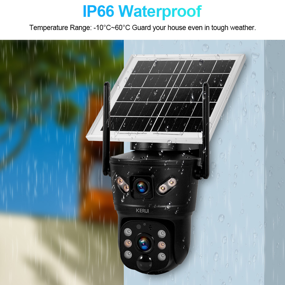 KERUI 6MP 4G SIM WiFi Solar Ca - Home Security Front Door ulasan dan harga