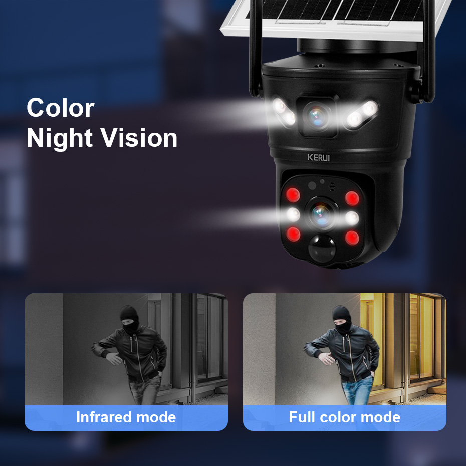 KERUI 6MP 4G SIM WiFi Solar Ca - Home Security Front Door ulasan dan harga