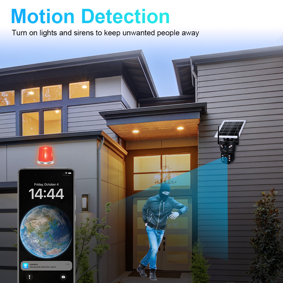 KERUI 6MP 4G SIM WiFi Solar Ca - Home Security Front Door ulasan dan harga