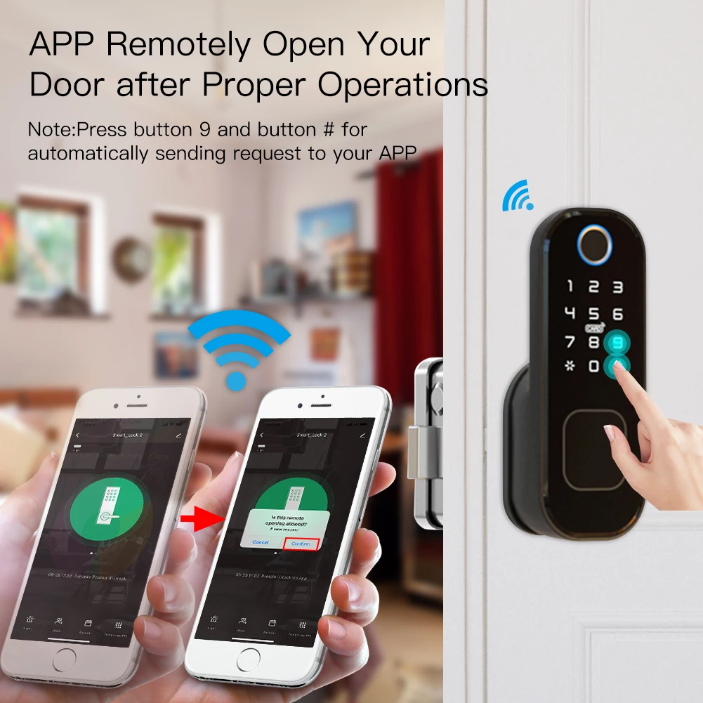 MOES WiFi Tuya Smart Lock Door - Home Security Group ulasan dan harga