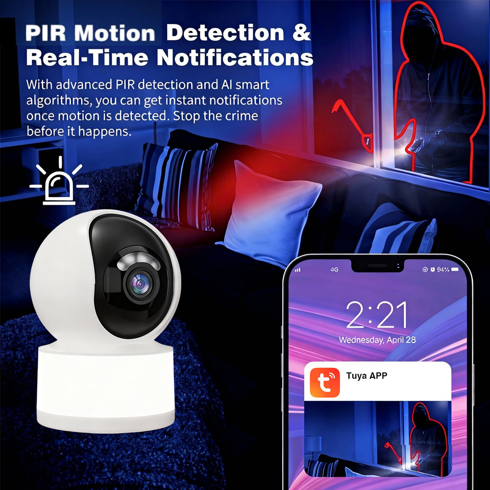 Tuya Smart 5MP 2K HD Mini WiFi - Home Security Flood Lights ulasan dan harga