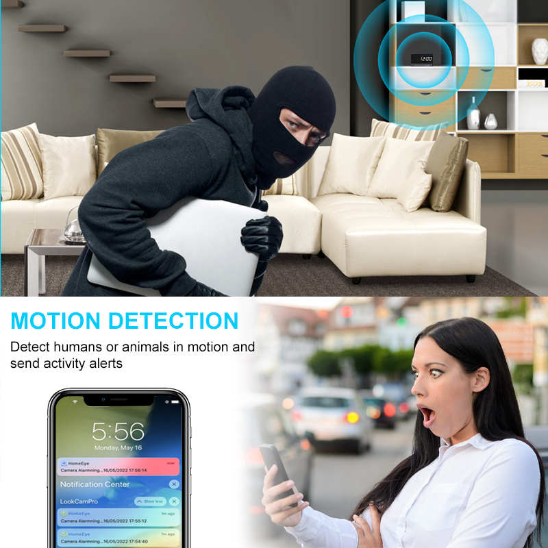 1080P WiFi Camera Digital Cloc - Hidden Camera Clock ulasan dan harga