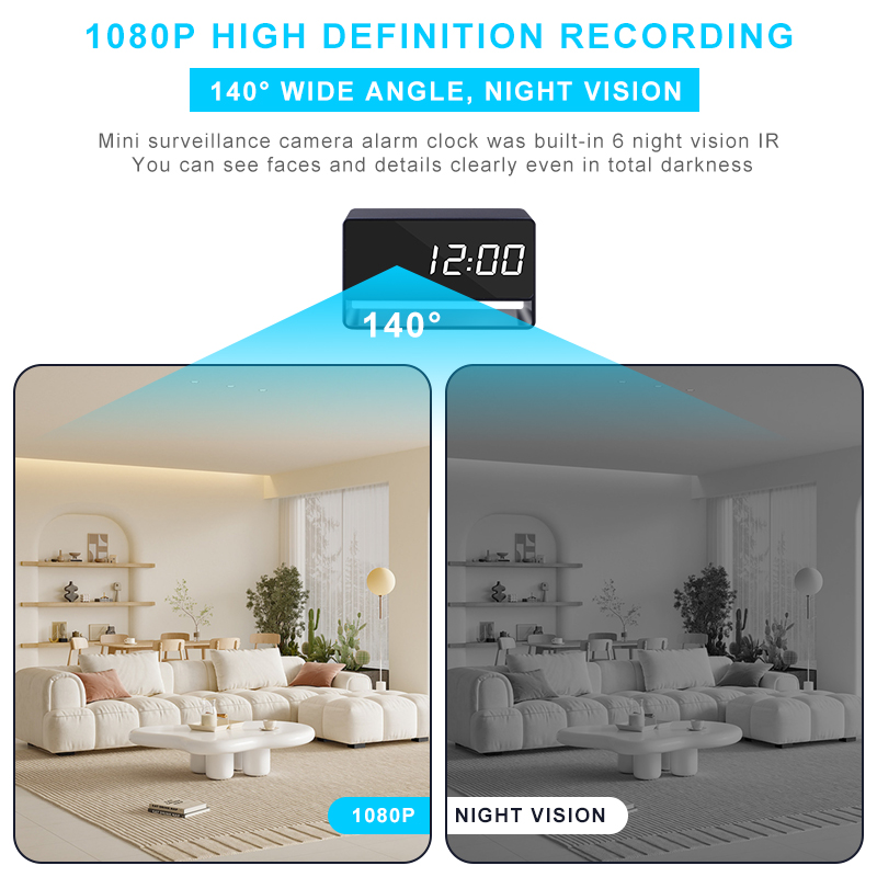 1080P WiFi Camera Digital Cloc - Hidden Camera Clock ulasan dan harga