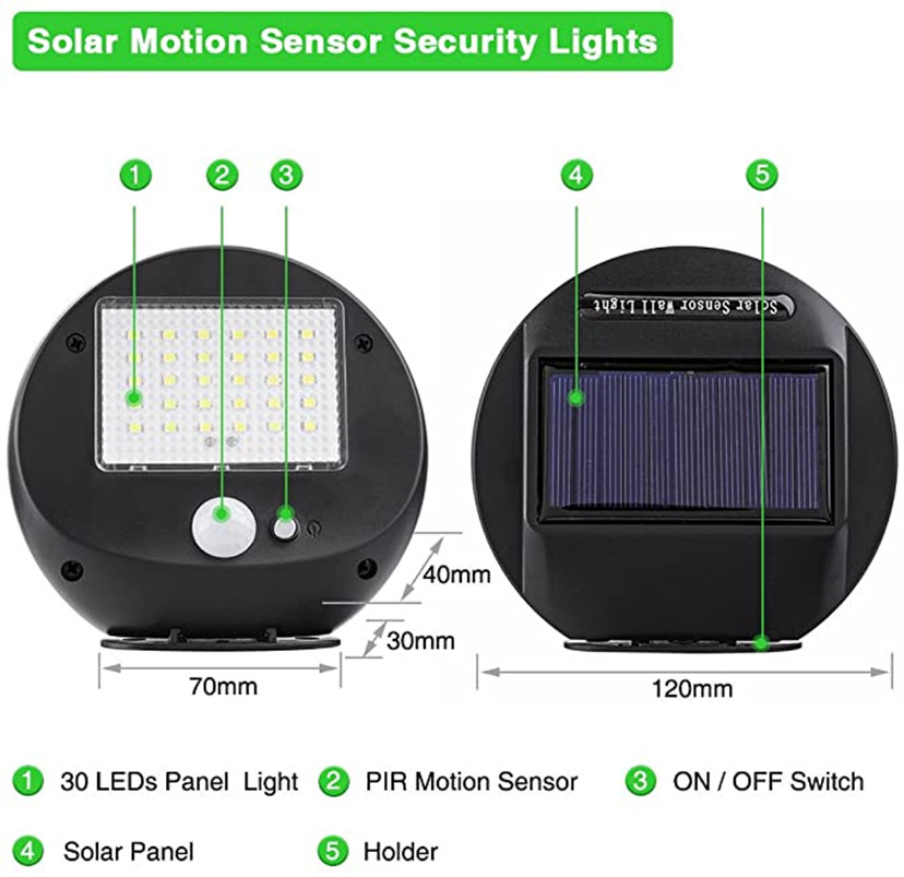 30LED Solar Lights Outdoor Sec - Home Security Flood Lights ulasan dan harga
