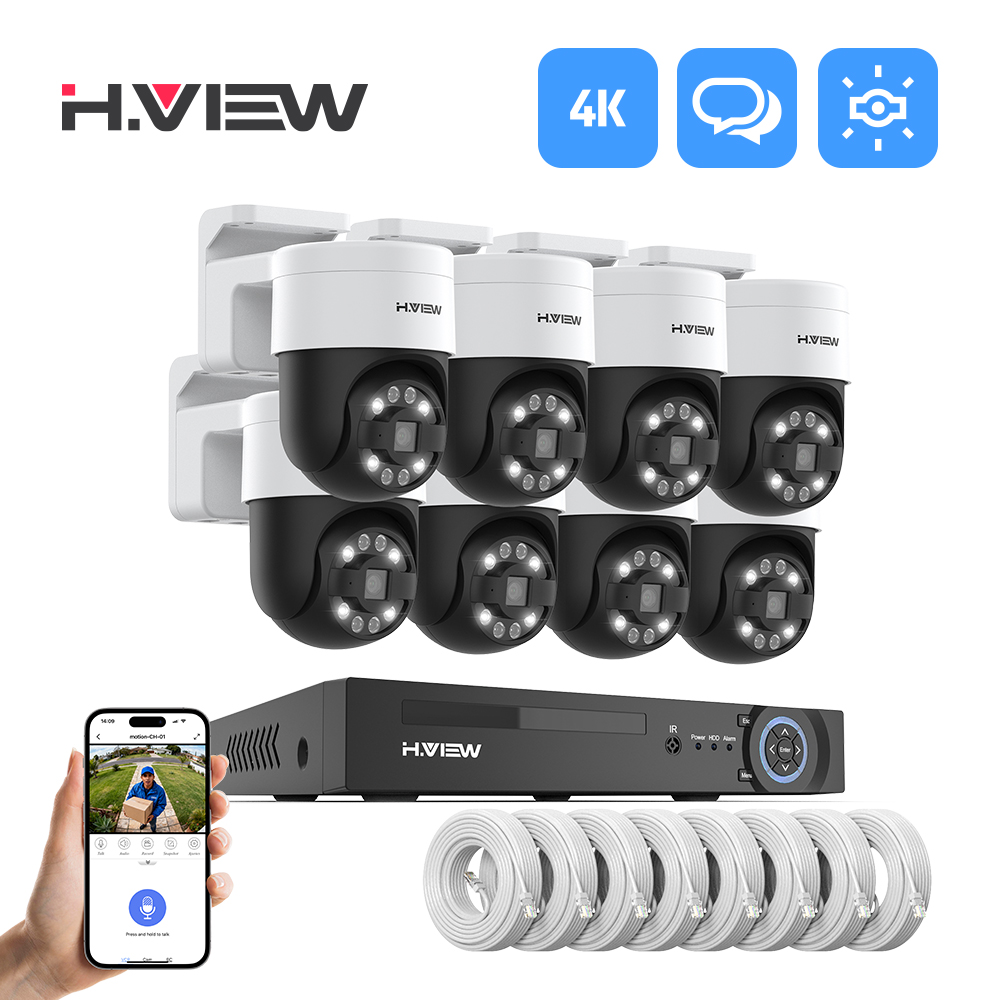 H.view 8Ch 4K 5MP 8MP Cctv Sec - Home Security Group ulasan dan harga