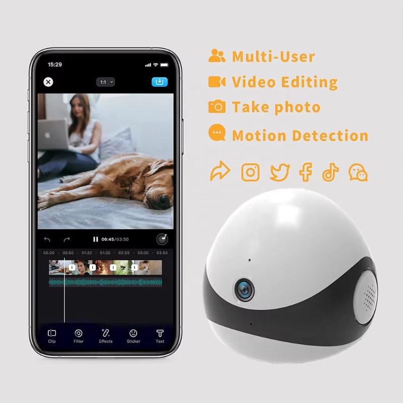 Wireless 2K HD Mobile Pet Comp - Home Security Robots ulasan dan harga