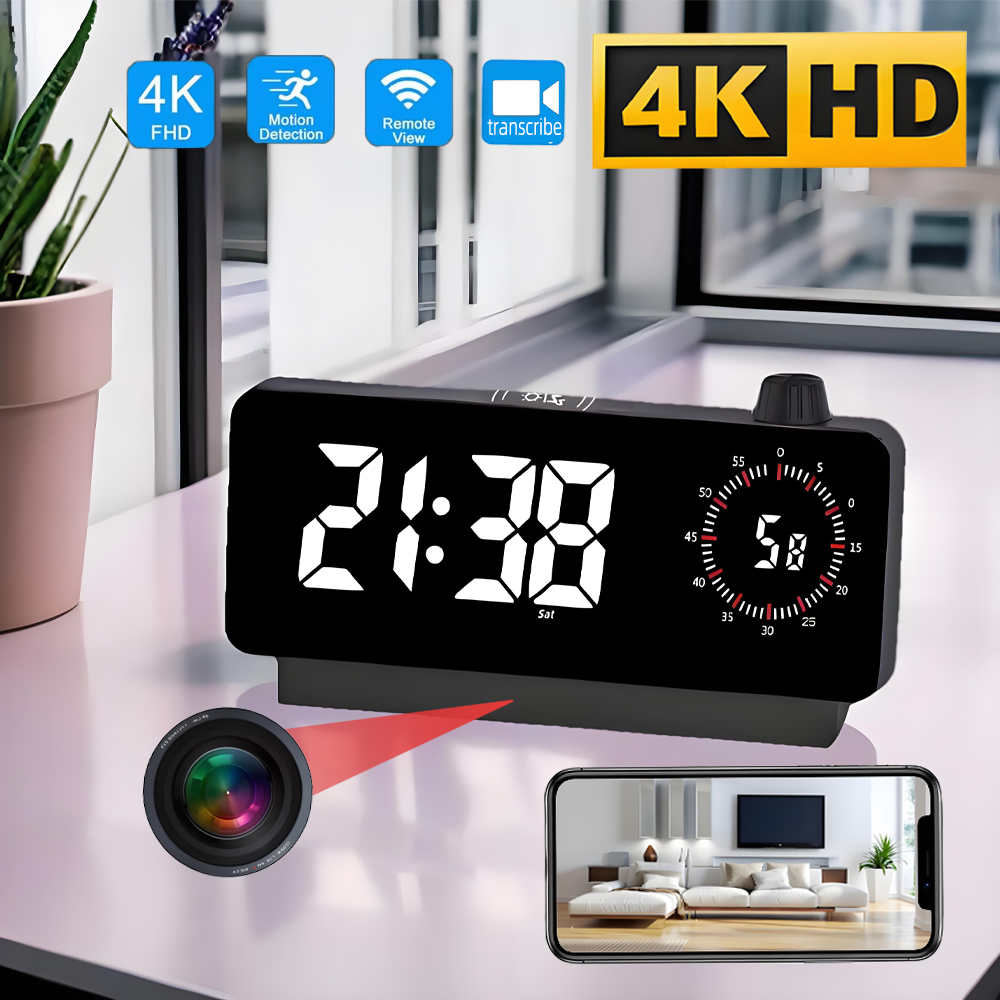 4K HD Mini WiFi Clock Camera,  - Hidden Camera Clock ulasan dan harga