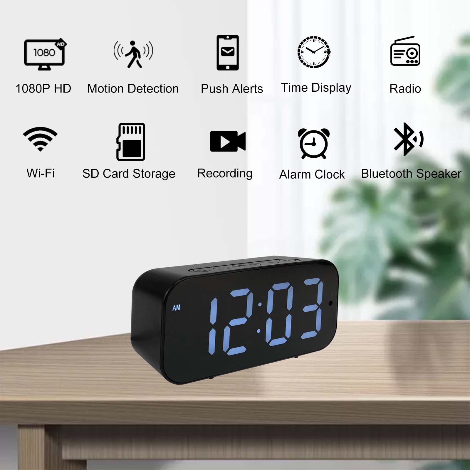 Wi-Fi Clock Camera with 1080P  - Hidden Camera Clock ulasan dan harga