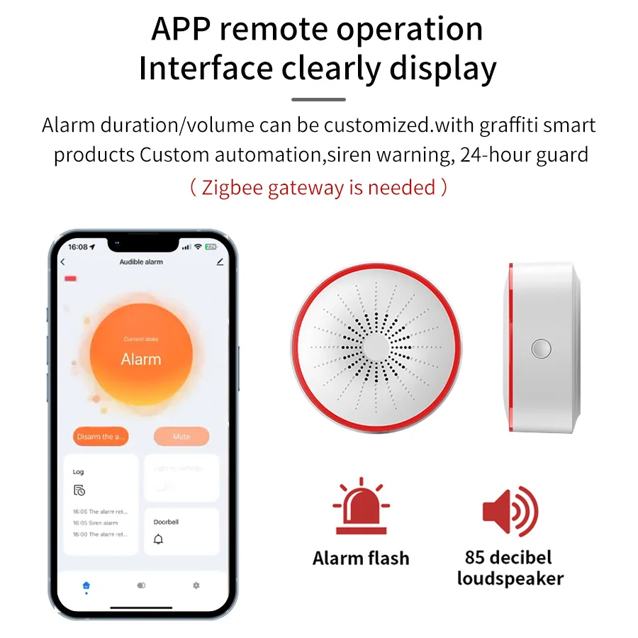 Tuya WiFi ZigBee Smart Alarm S - Home Security Equipment ulasan dan harga