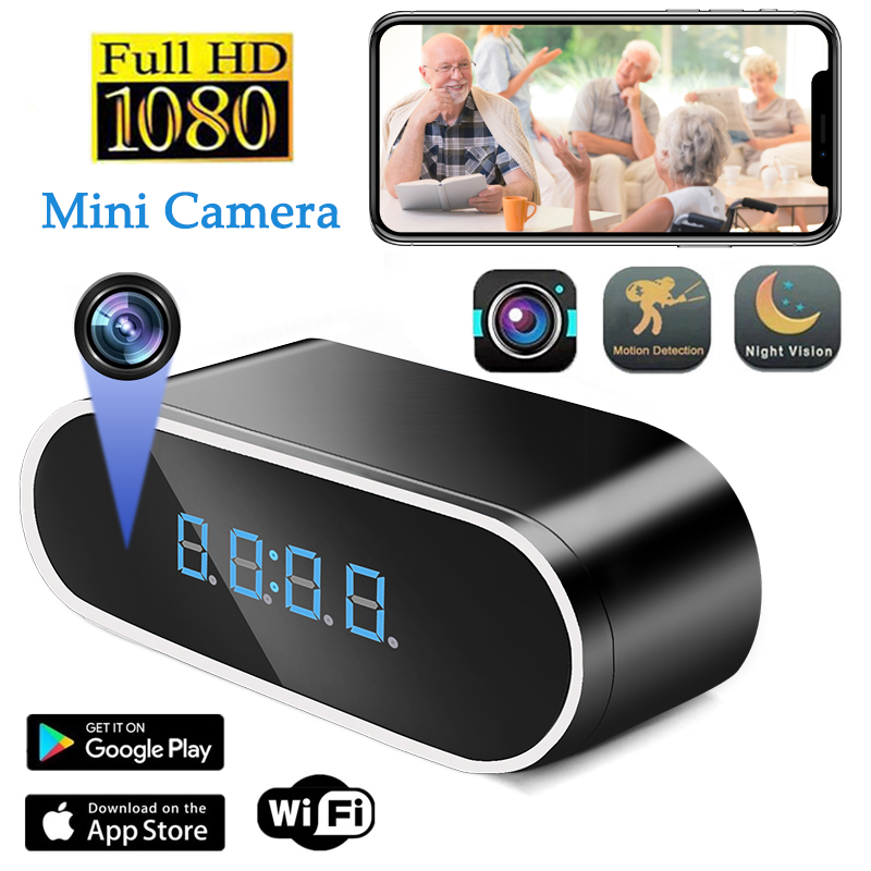 Full HD 1080P Alarm Clock Mini - Hidden Camera Clock ulasan dan harga