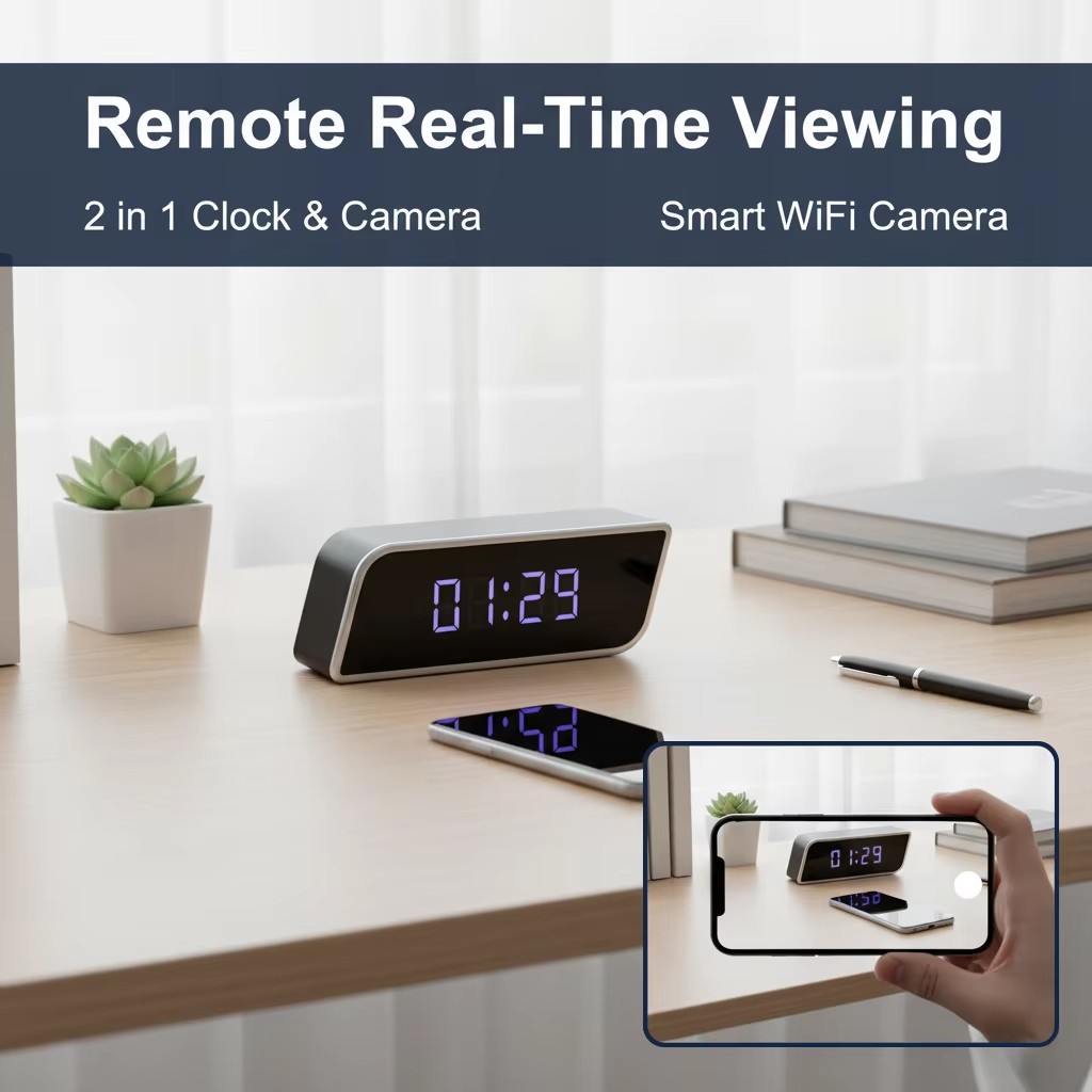 Digital Clock Camera 1080P FHD - Hidden Camera Clock ulasan dan harga