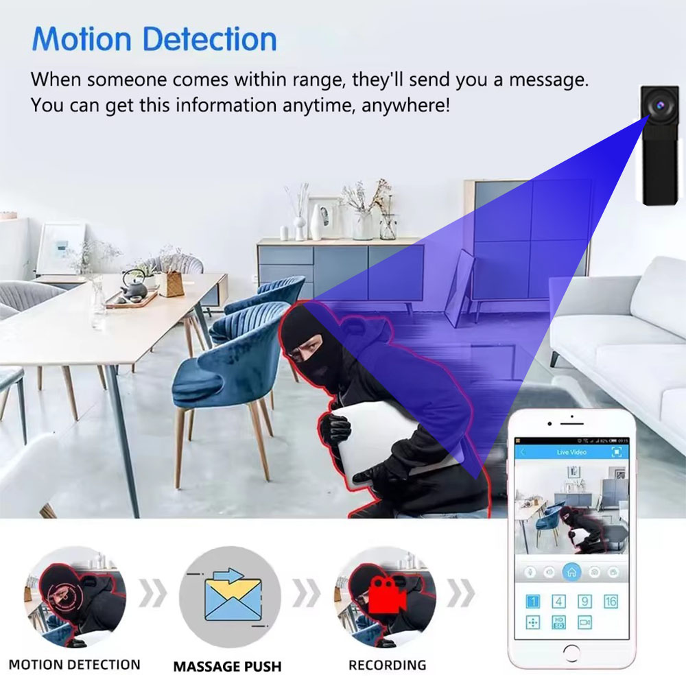 4K HD Mini WiFi Camera, Suppor - Hidden Camera Clock ulasan dan harga