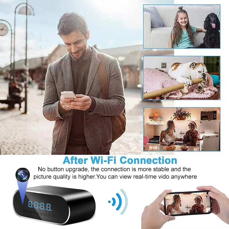 Upgrade 2500mAh 1080P Mini Cam - Hidden Camera Clock ulasan dan harga