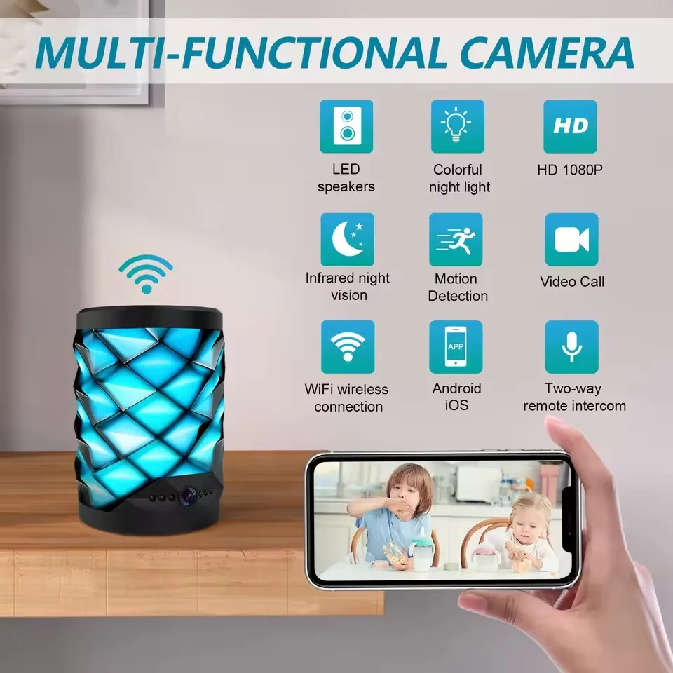 HD Mini Wifi Camera Bluetooth  - Home Security Flood Lights ulasan dan harga