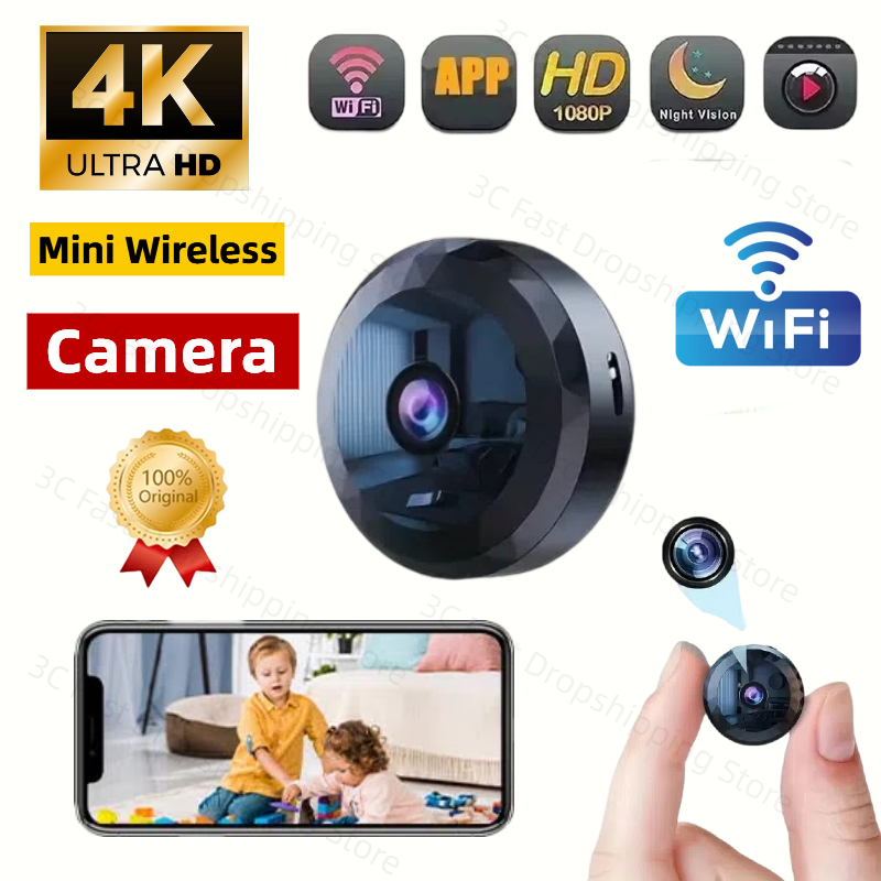 4K Mini WiFi Camera Wireless S - Hidden Camera Clock ulasan dan harga