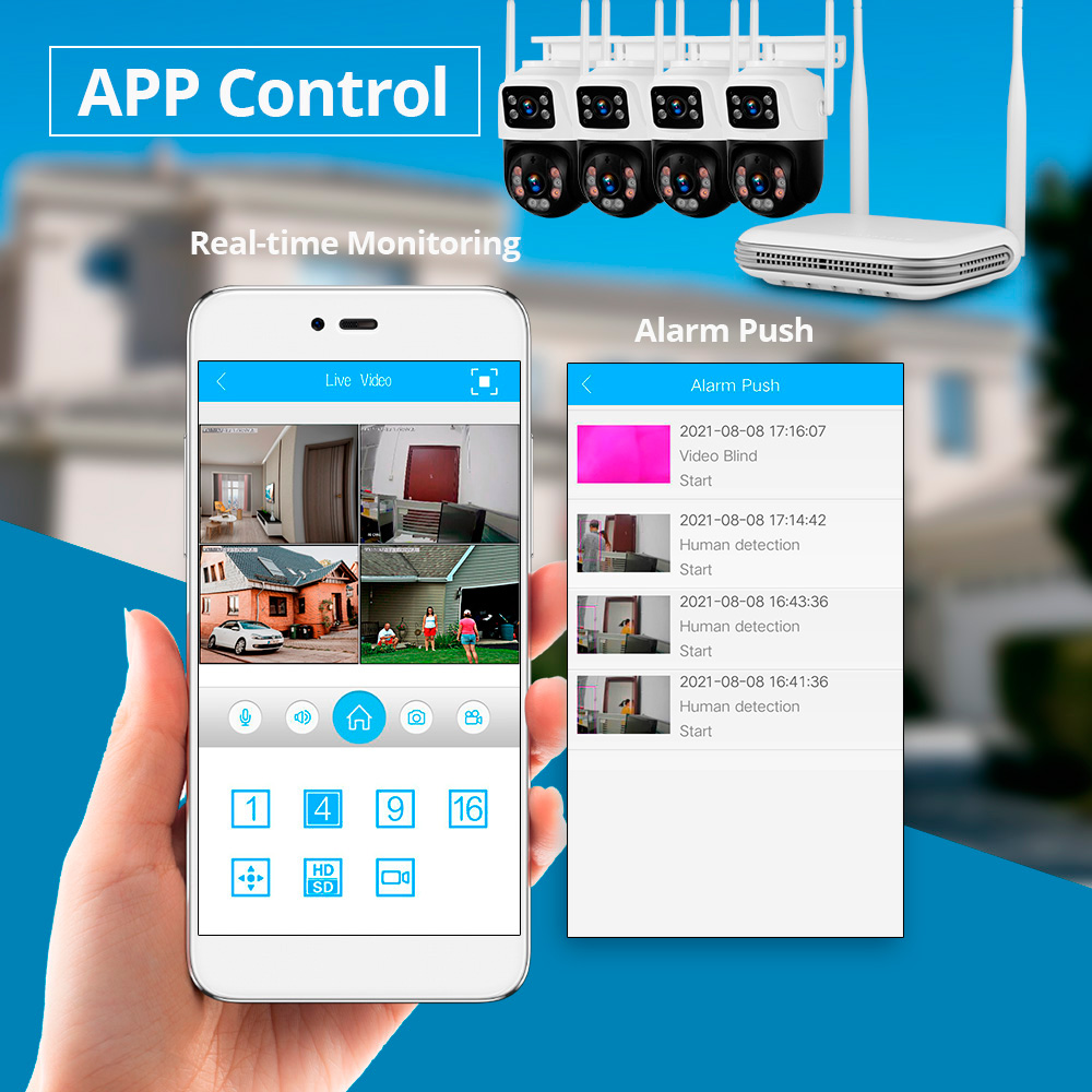 KERUI Waterproof 6MP HD Wirele - Home Security Group ulasan dan harga