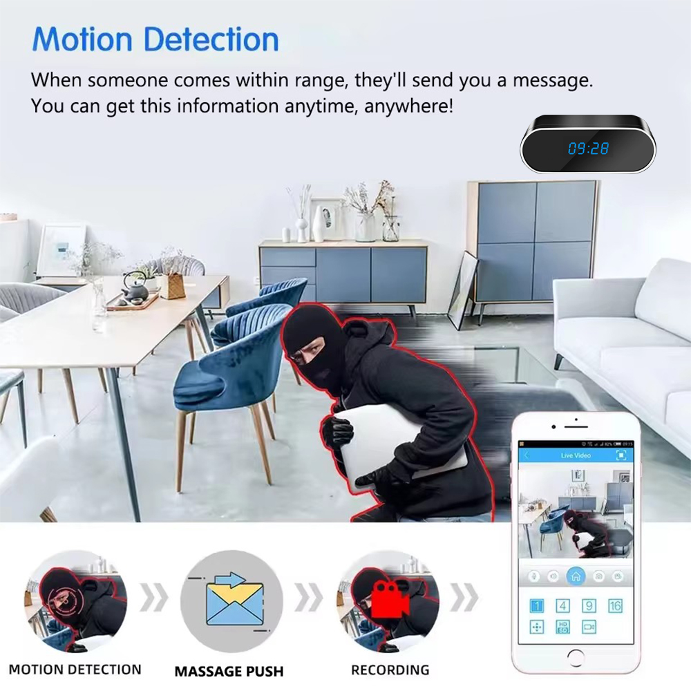 New Upgraded and Improved 4KHD - Hidden Camera Clock ulasan dan harga