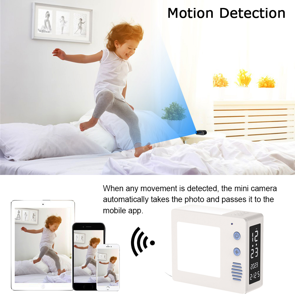 1080P HD4K WiFi Mini Camera LE - Hidden Camera Clock ulasan dan harga