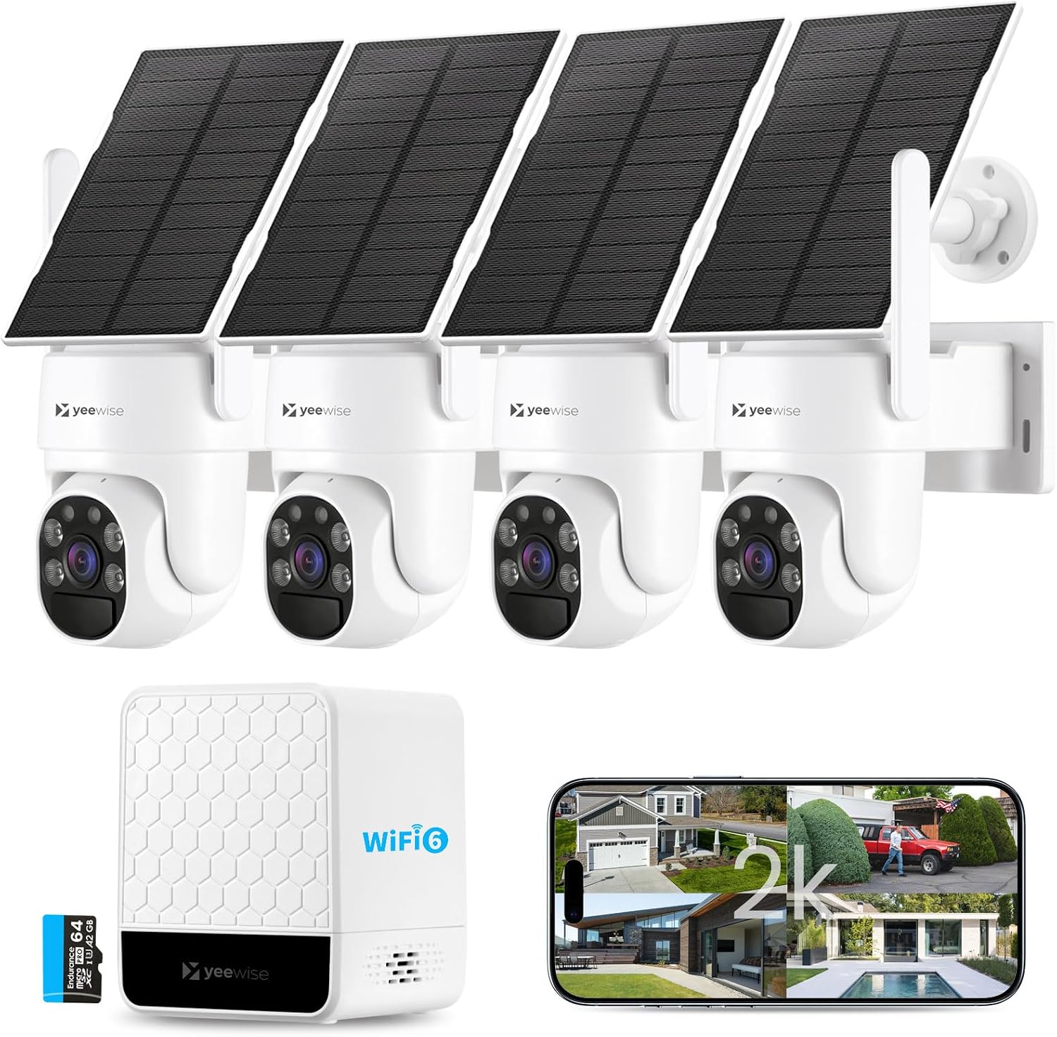 Wireless Outdoor Solar Securit - Home Security No Subscription ulasan dan harga