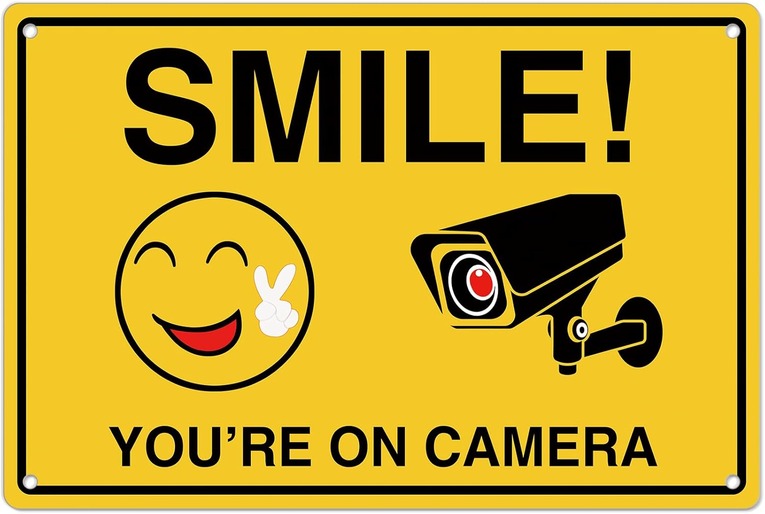Smile Youre On Camera Signs ;  - Home Security Group ulasan dan harga