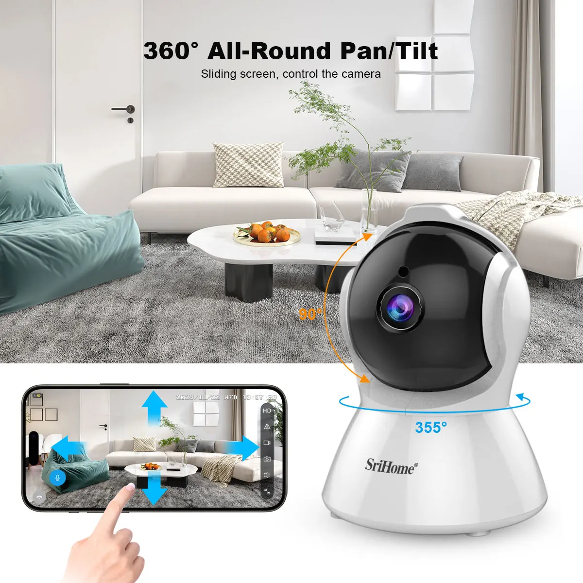 Srihome SH025 WiFi Camera Smar - Home Security No Subscription ulasan dan harga