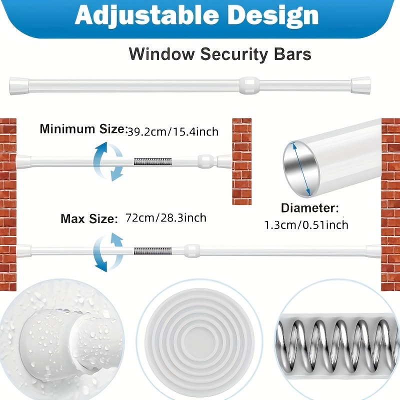 Adjustable Safety Ba Polished  - Home Security Bars ulasan dan harga