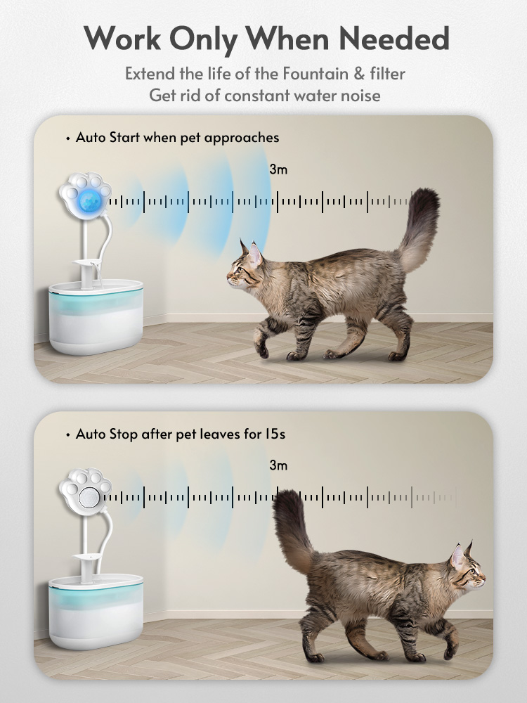 Cat Water Fountain Sensor Paw- - Pet Immune Pir Sensor ulasan dan harga