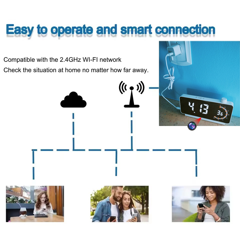 Newly Upgraded 1080P HD WiFi M - Hidden Camera Clock ulasan dan harga
