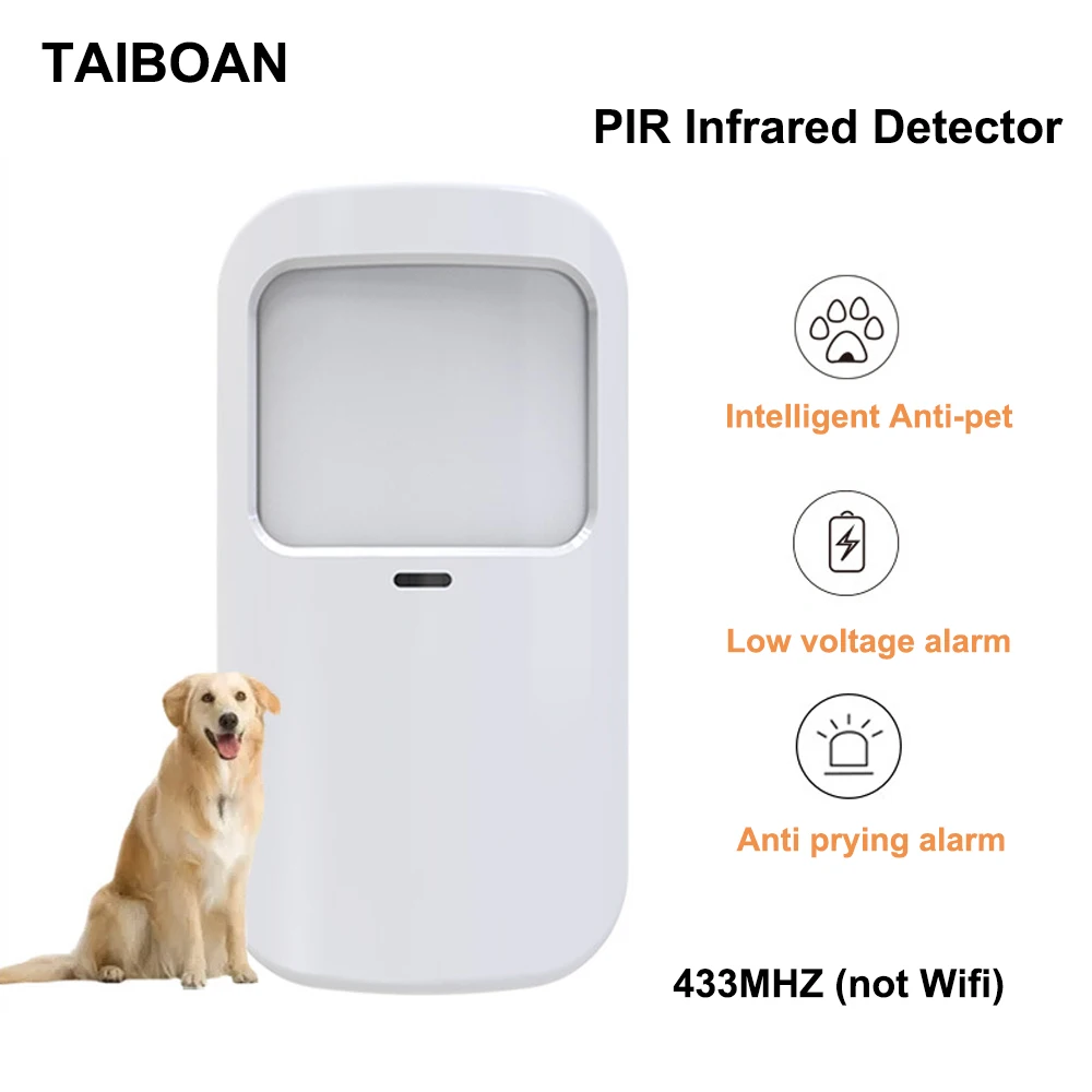 White Wireless 433MHz Infrared - Pet Immune Pir Sensor ulasan dan harga