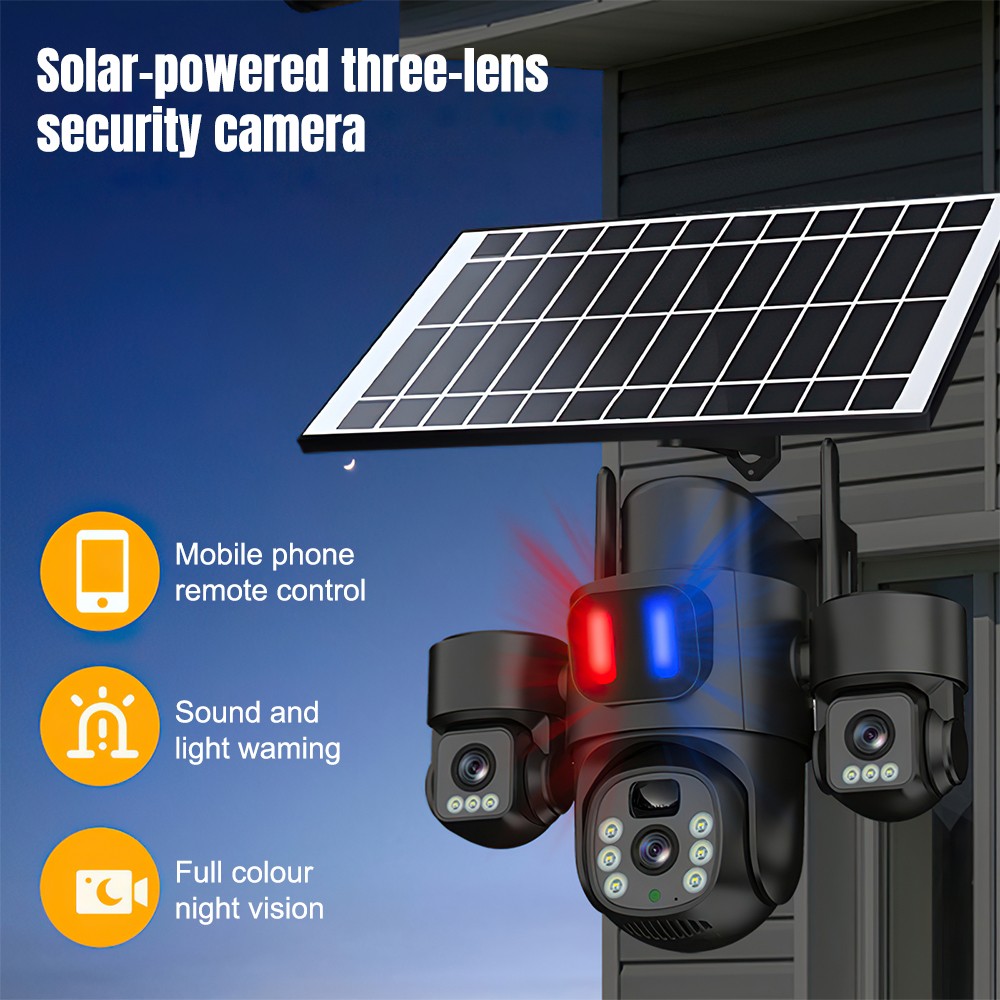 Solar WiFi PTZ Camera Outdoor  - Home Security Front Door ulasan dan harga