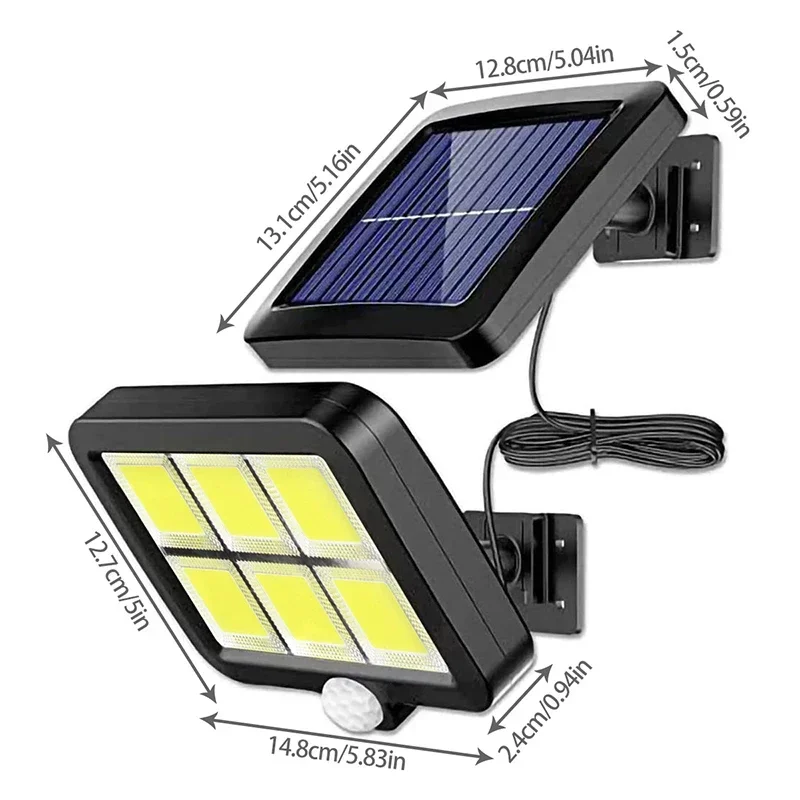 LED Solar Split Wall Lamp Outd - Home Security Flood Lights ulasan dan harga