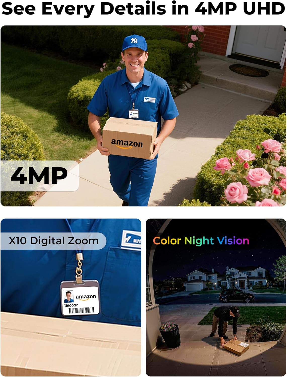 Solar Powered Wireless Outdoor - Home Security No Subscription ulasan dan harga