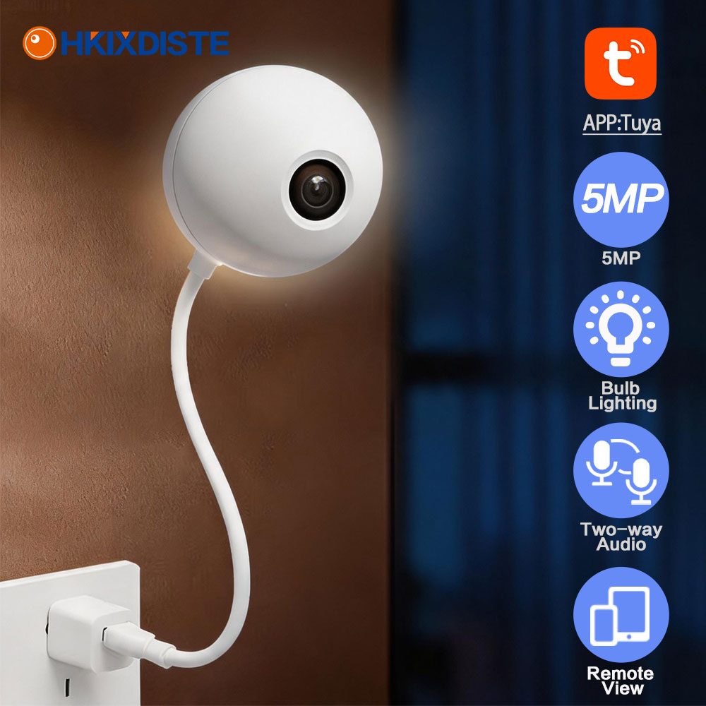 5MP Tuya Wifi Mini USB Light B - Home Security Flood Lights ulasan dan harga